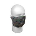 Reversible Woodland Digital Camo/Black Neoprene Half Face Mask